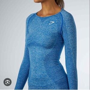 Gymshark Seamless Long Sleeve Top - Blueberry Marl
